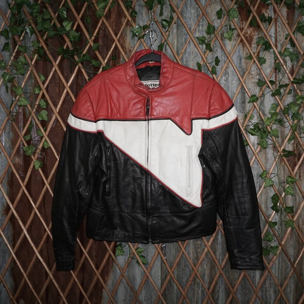44 - Vintage Y2K Vetter windjammer leather zip heavyweight